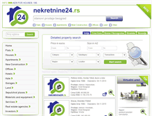 Tablet Screenshot of nekretnine24.rs